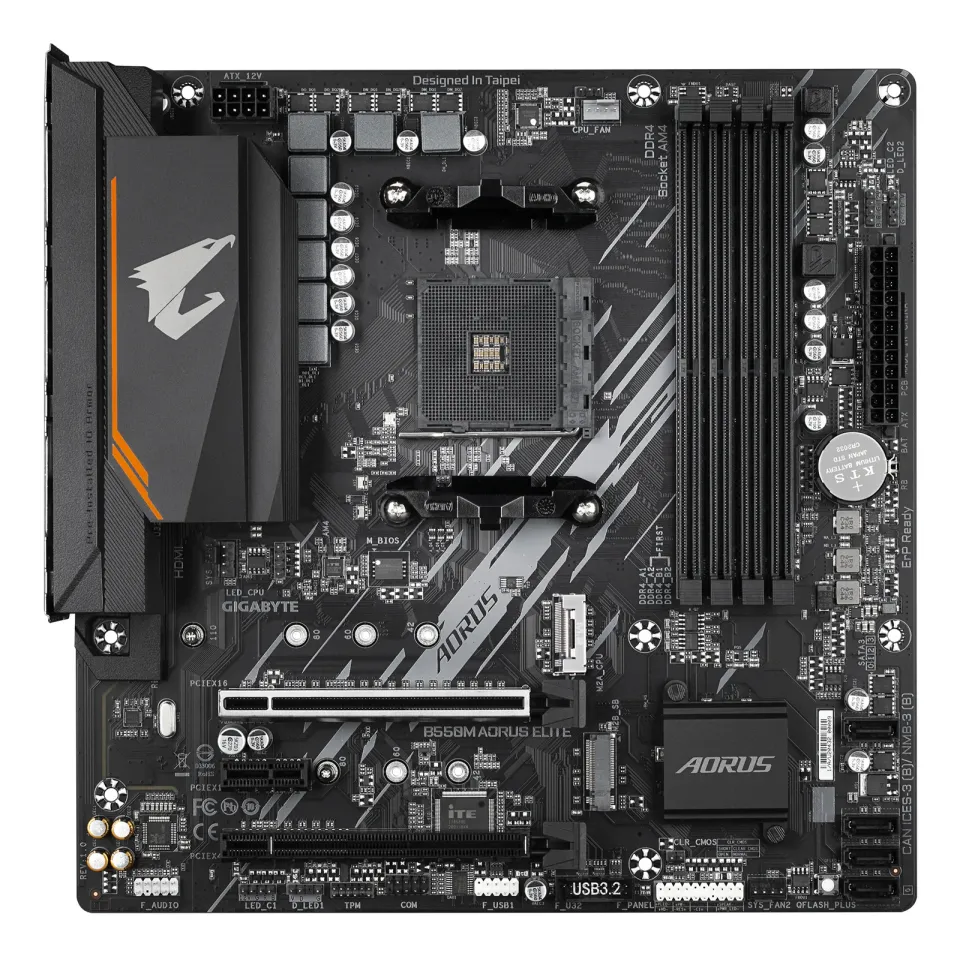GIGABYTE MB Sc AM4 B550M AORUS ELITE, AMD B550, 4xDDR4, 1xHDMI, 1xDVI, mATX