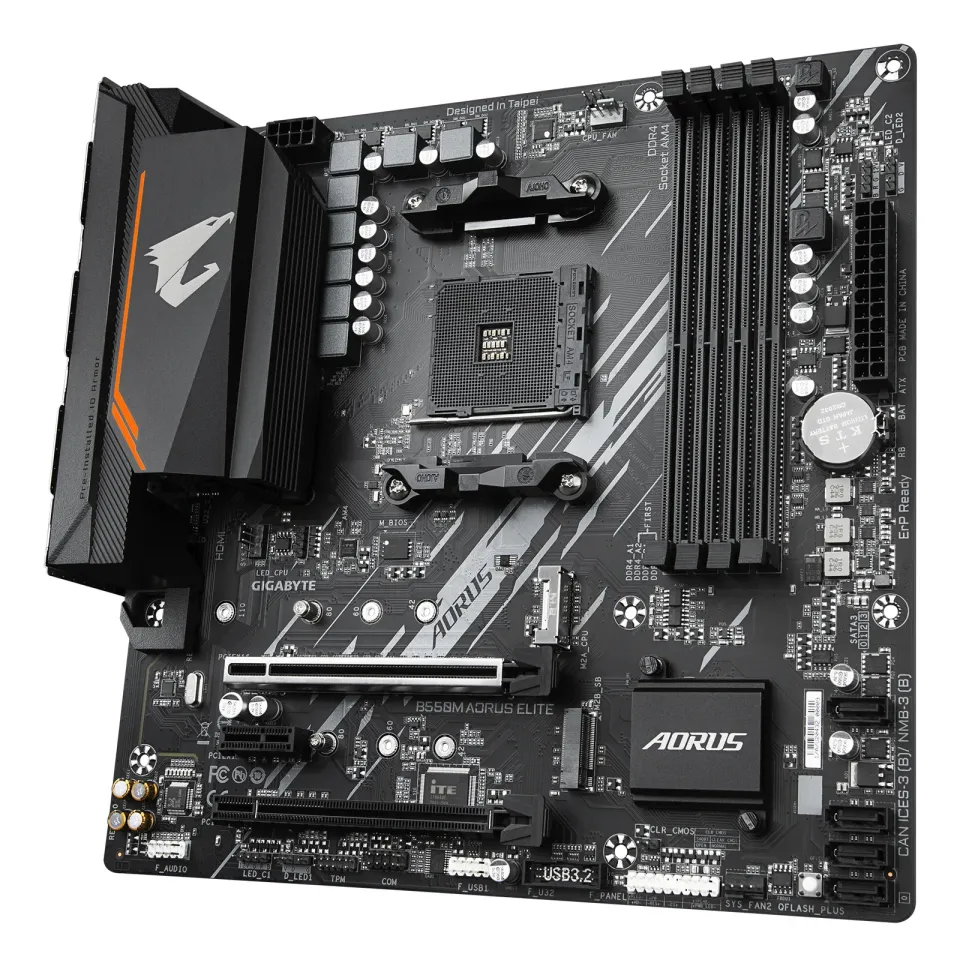 GIGABYTE MB Sc AM4 B550M AORUS ELITE, AMD B550, 4xDDR4, 1xHDMI, 1xDVI, mATX