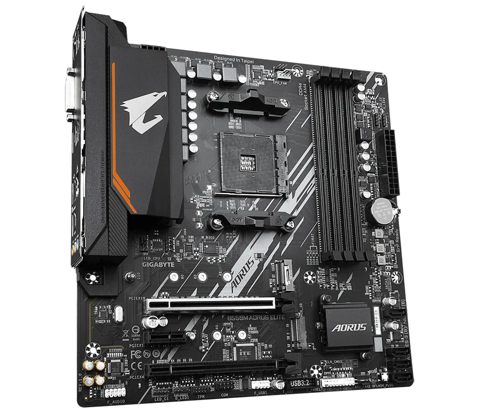 GIGABYTE MB Sc AM4 B550M AORUS ELITE, AMD B550, 4xDDR4, 1xHDMI, 1xDVI, mATX