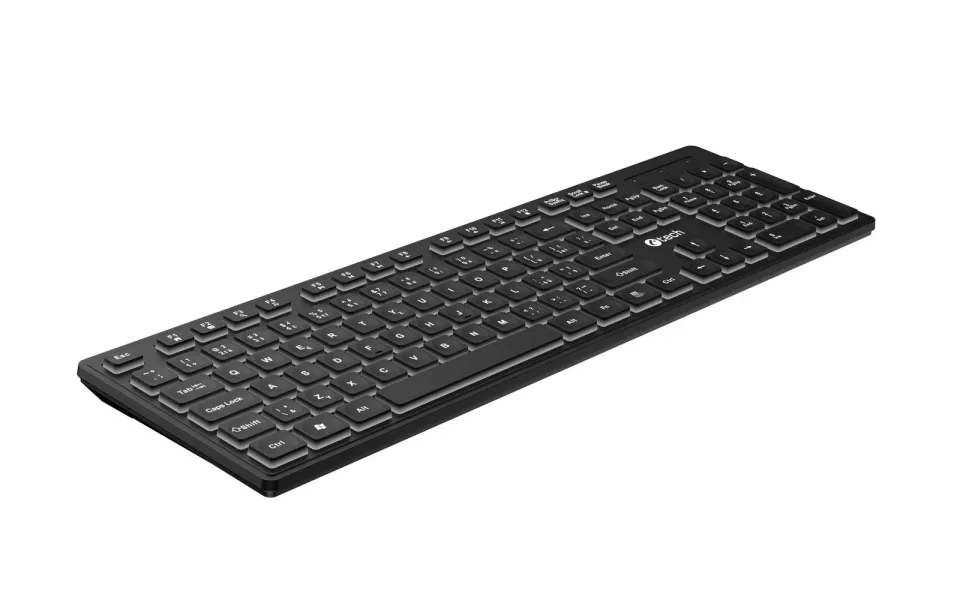 Klávesnice C-TECH KB-201-BL, nízkoprofilová,