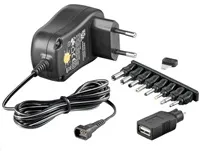 Goobay Univerzální napájecí adaptér 230V/3-12V stejnosměrný 300mA