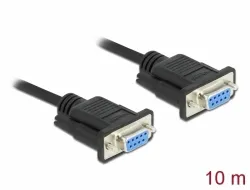 Delock Sériový kabel rozhraní RS-232 Sub-D9, ze zásuvkového na zásuvkový, délky (86604)
