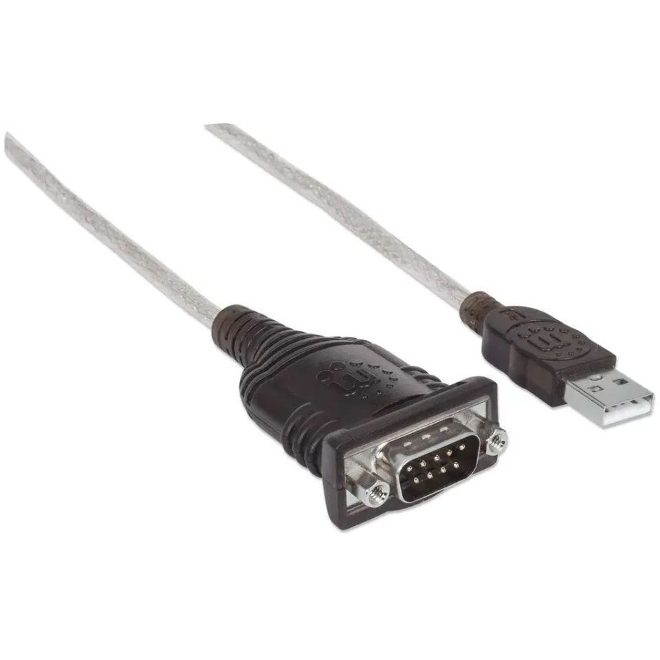 MANHATTAN Převodník z USB na sériový port (USB AM/DB9M, RS232), Polybag