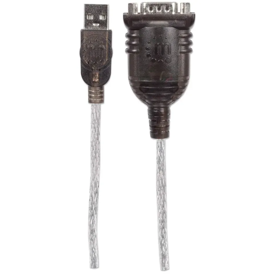 MANHATTAN Převodník z USB na sériový port (USB AM/DB9M, RS232), Polybag