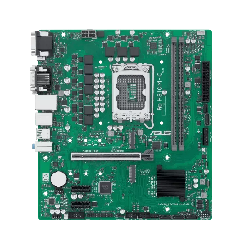 ASUS MB Sc LGA1851 PRO H810M-C-CSM, 2xDDR5, 1xDP, 1xHDMI, 1xVGA, 1xDVI-D, mATX