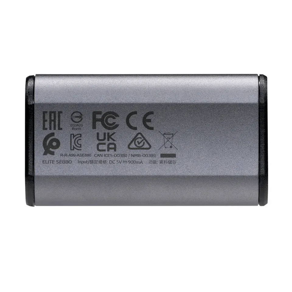 ADATA Externí SSD 500GB SE880, USB-C 3.2 Gen 2x2, R:2000/W:2000MB/s, šedá