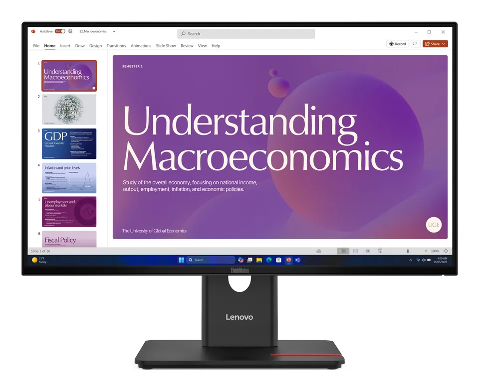 Lenovo LCD T24d-40 23,8"FHD IPS/6ms/250nits/1500:1/Repro/HDMI/2xDP/2xUSB-C/3xUSB