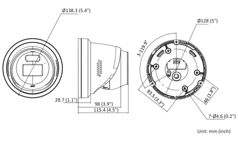 Hikvision DS-2CD2387G3-LIS2UY/SL(2.8mm) 8MPix IP Turret Hybrid ColorVu kamera; LED/IR 30m, 130dB, Mikrofon, IP67