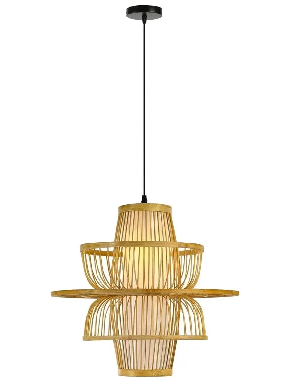 IMMAX BOHO PINCHOS designové závěsné svítidlo, D45cm, E27, bambusové dřevo