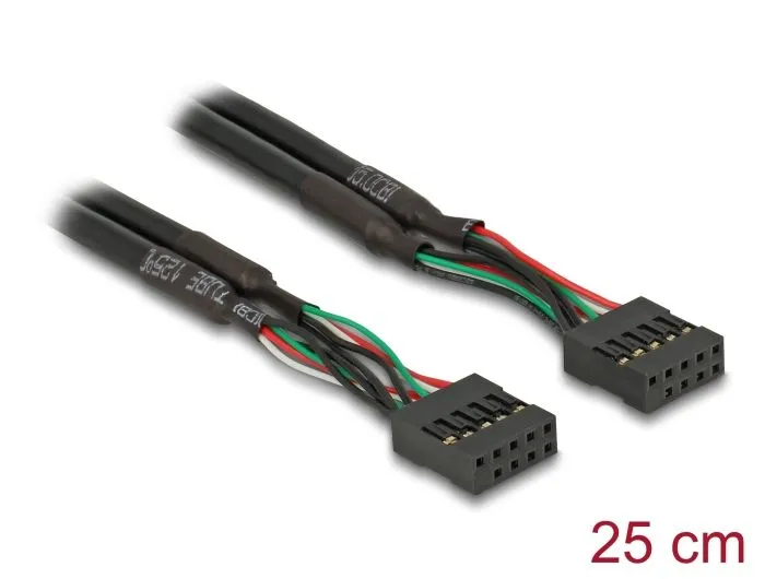 Delock Kabel USB 2.0 pin konektor samice 1.25 mm 10 pin na USB 2.0 pin konektor