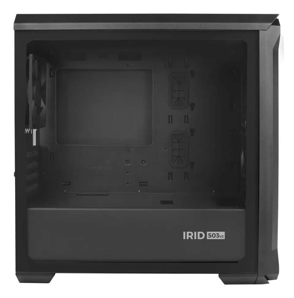 Počítačová skříň Genesis IRID 503 V2/Micro Tower/Transpar./Černá