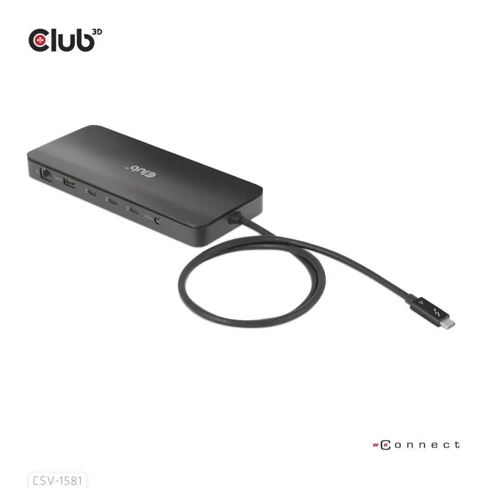 Club3D Dokovací stanice USB-C 11v1, 2xDP, 3xUSB-C, 3xUSB, 1xRJ45, čtečka SD karet, černá