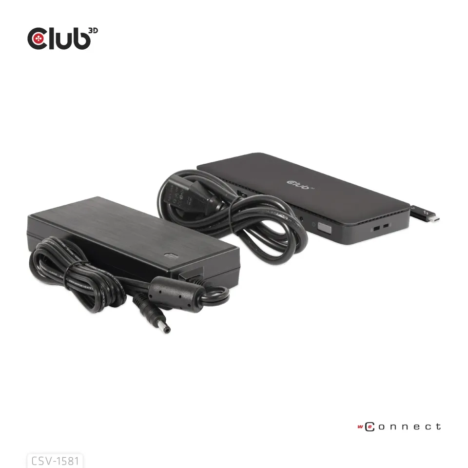 Club3D Dokovací stanice USB-C 11v1, 2xDP, 3xUSB-C, 3xUSB, 1xRJ45, čtečka SD karet, černá