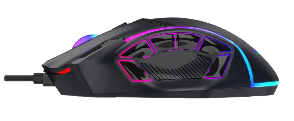 C-TECH herní myš Akali (GM-15), casual gaming, 12800 DPI, RGB podsvícení, USB, č