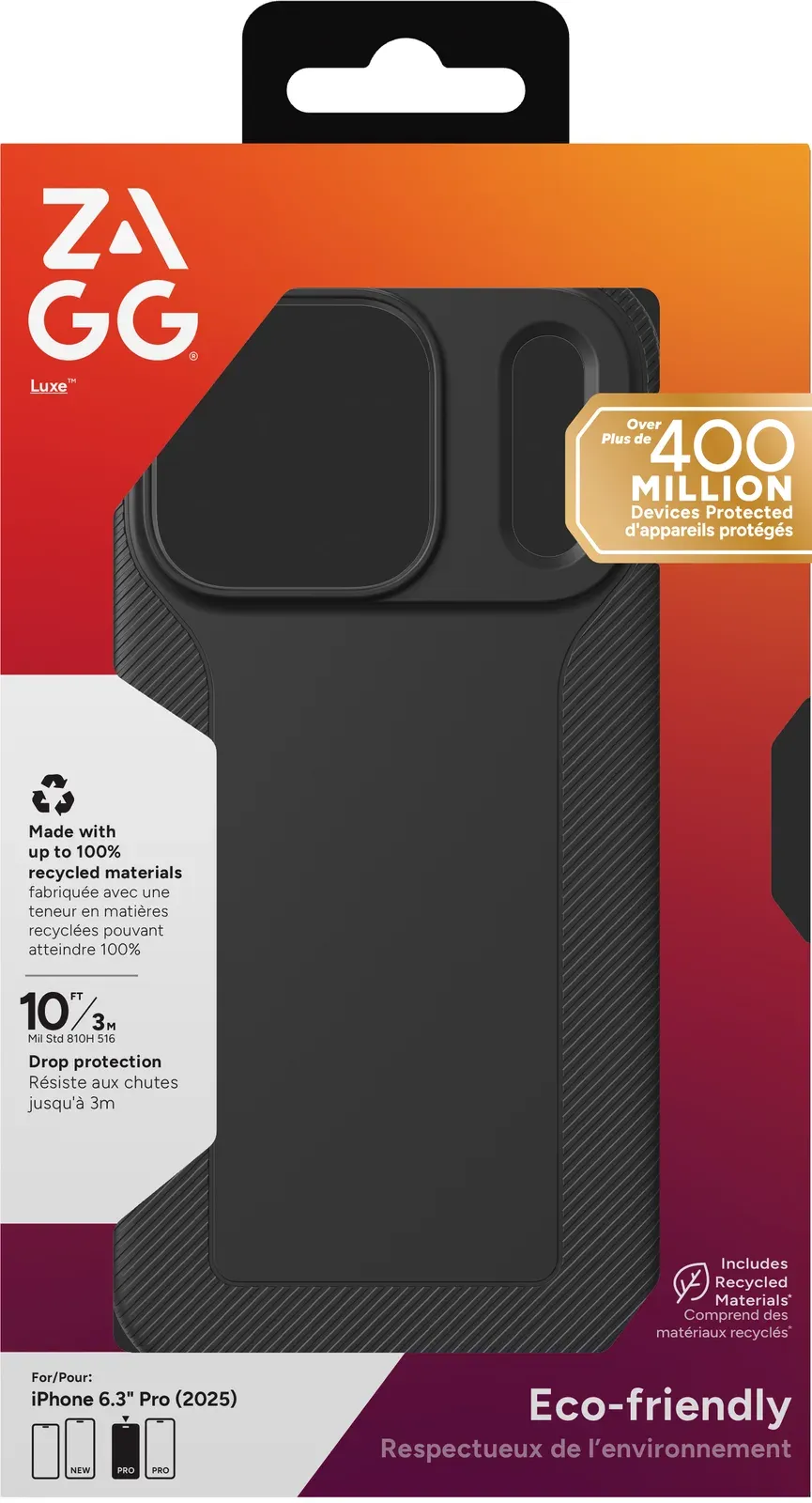 ZAGG Ochranný kryt Luxe Snap pro Apple iPhone 17 Pro - černý