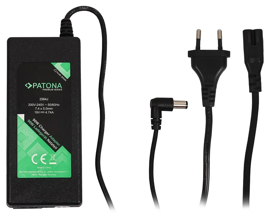 PATONA napájecí adaptér k ntb/ 19V/4,74A 90W/ konektor 7,4x5mm+pin/ HP PREMIUM/ délka kabelu 2,5 m