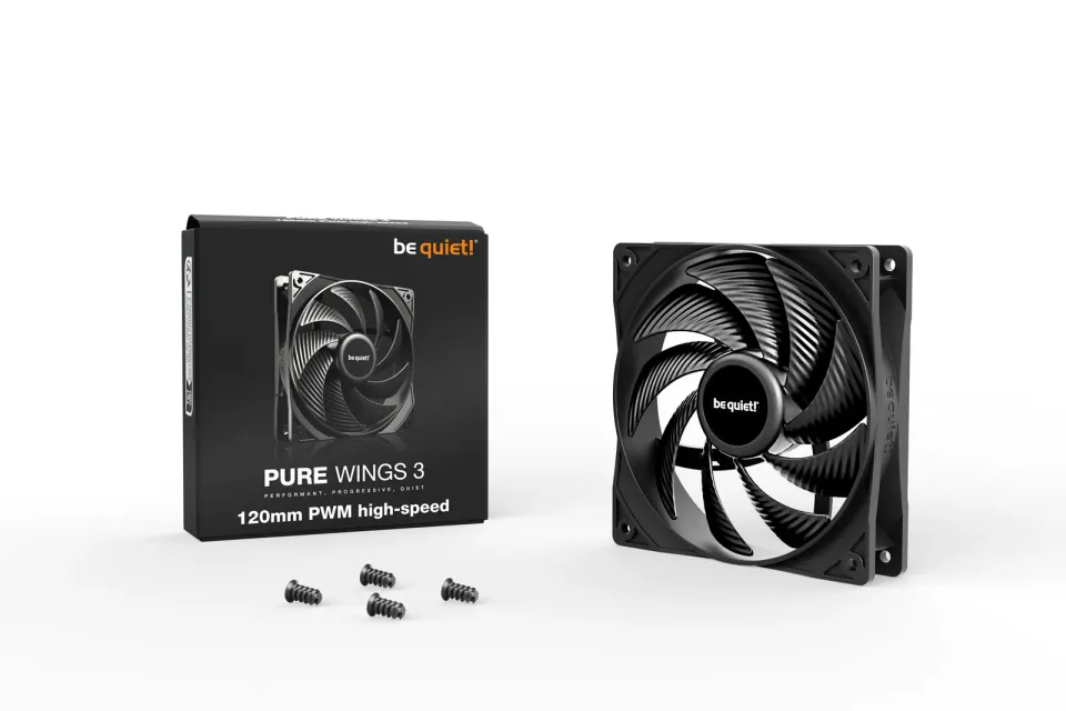 Be quiet! / ventilátor Pure Wings 3 / 120mm / PWM / high-speed / 4-pin / 30,9dBA