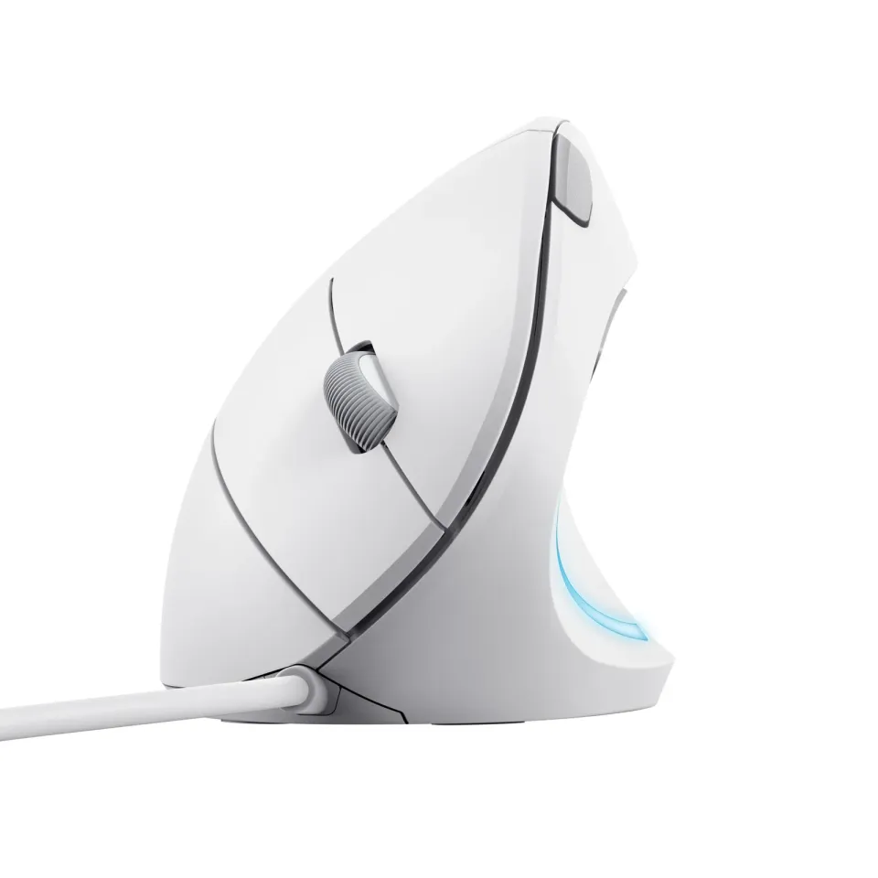 TRUST vertikální myš Verto ergonomická myš, USB, bílá