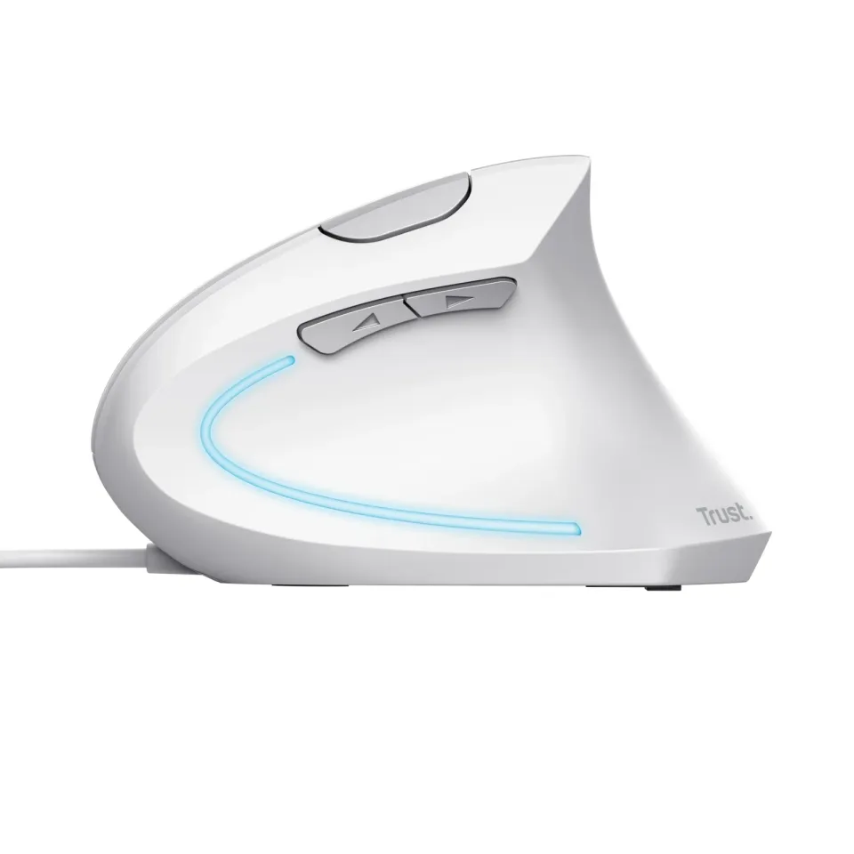 TRUST vertikální myš Verto ergonomická myš, USB, bílá
