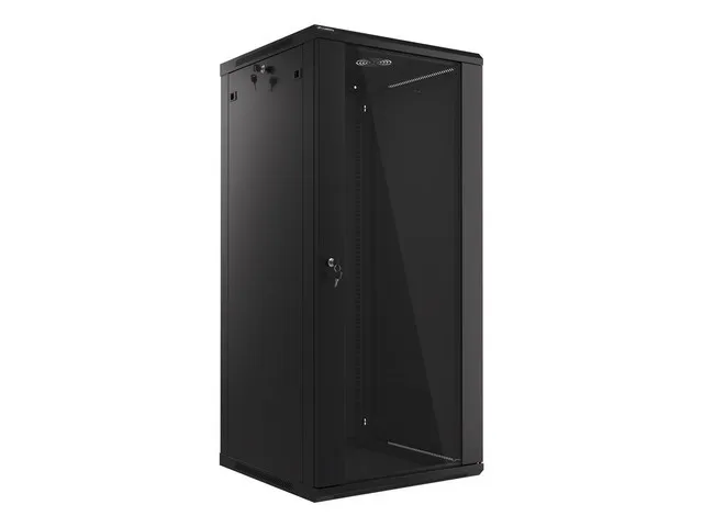 LANBERG 19" RACKOVÁ SKŘÍŇ PRO MONTÁŽ NA STĚNU 27U/600X600 (FLAT PACK) ČERNÁ V2