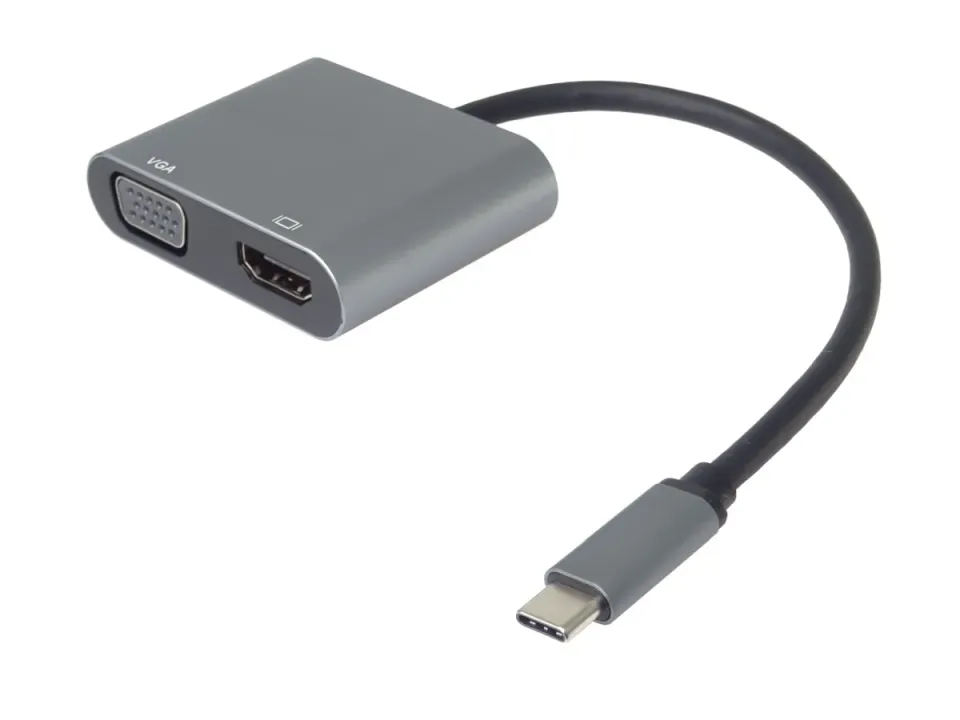 PremiumCord MST adaptér USB-C na HDMI + VGA, rozlišení 4K a FULL HD 1080p