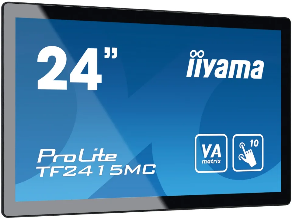 24" iiyama TF2415MC-B2: VA, FullHD, capacitive, 10P, 350cd/m2, VGA, DP, HDMI, černý