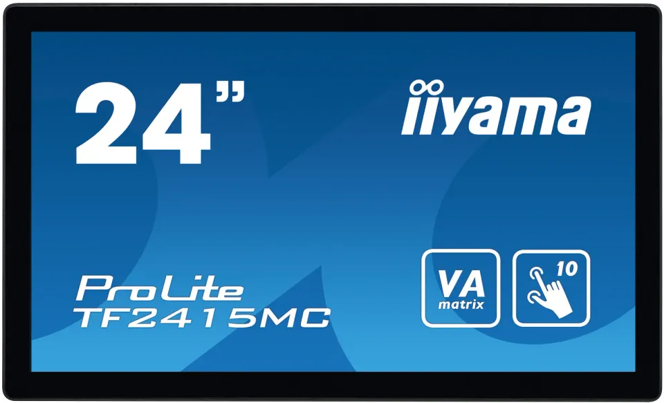 24" iiyama TF2415MC-B2: VA, FullHD, capacitive, 10P, 350cd/m2, VGA, DP, HDMI, černý