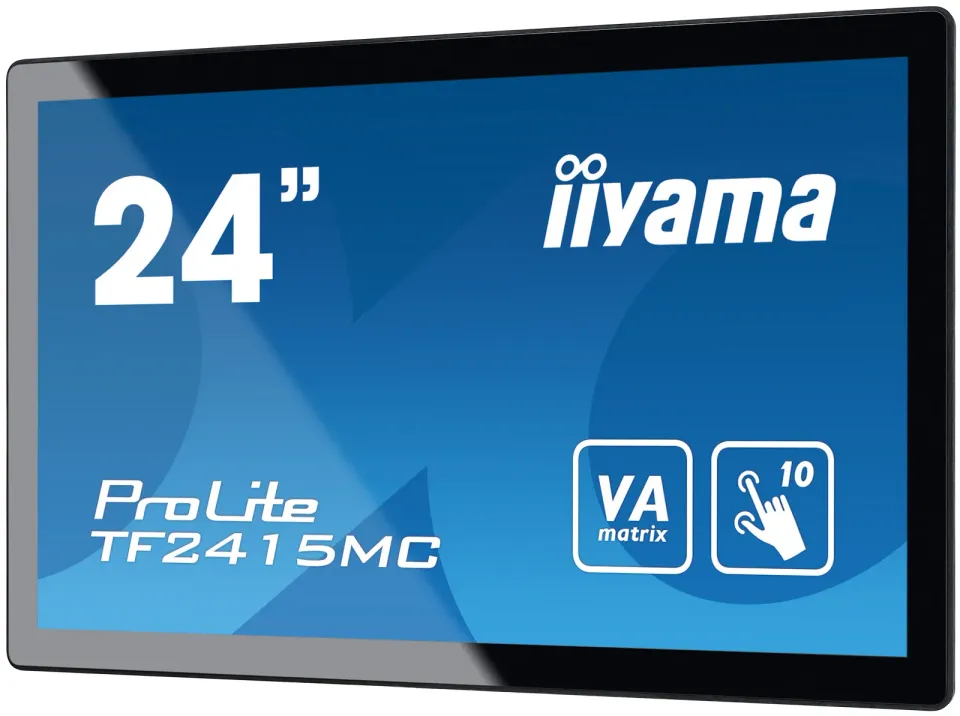 24" iiyama TF2415MC-B2: VA, FullHD, capacitive, 10P, 350cd/m2, VGA, DP, HDMI, černý