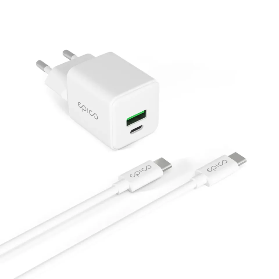 Epico GaN 20W adaptér EA20 s 1,2 m USB-C kabelem