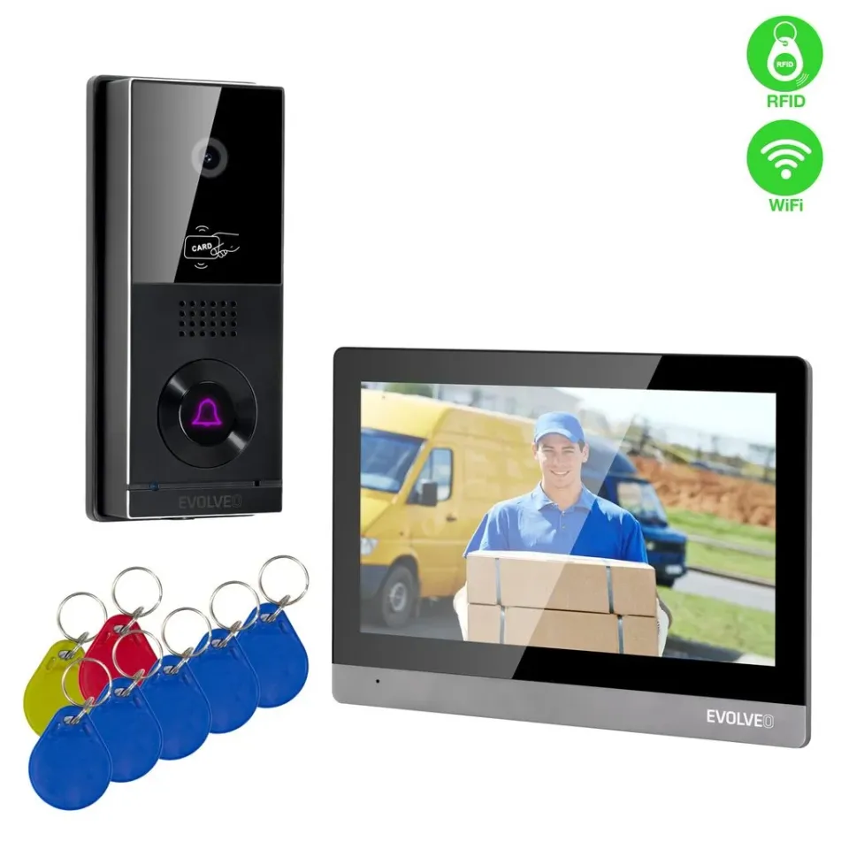EVOLVEO DoorPhone AHD10, Sada domácího WiFi videotelefonu s ovládáním dveří a RF