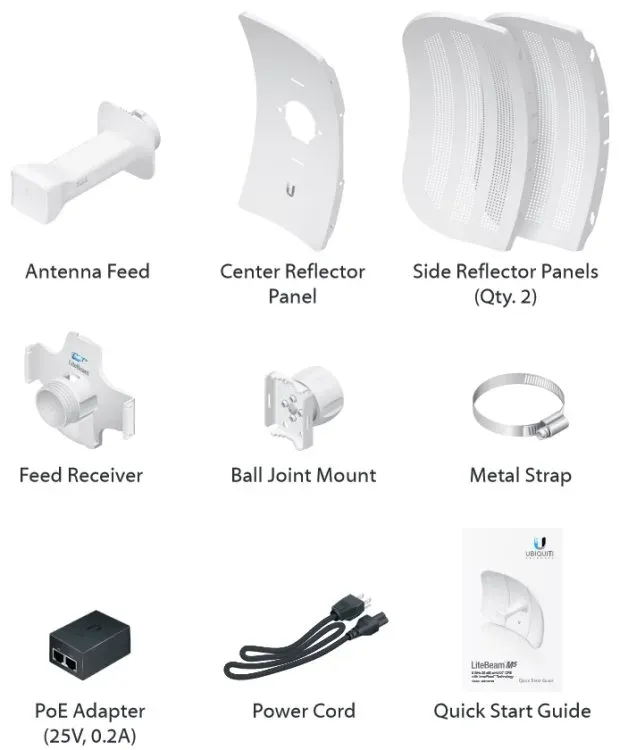 UBNT airMAX LiteBeam M5-23 [5GHz, anténa 23dBi, Client, 5GHz, 802.11a/n]