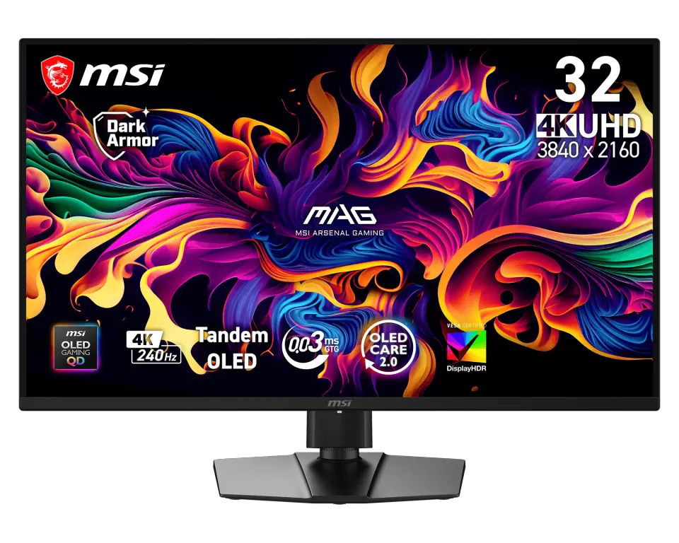 MSI Gaming monitor MAG 321UP QD-OLED X24, 31,5" QD-OLED/3840x2160(UHD)/240Hz/0,0