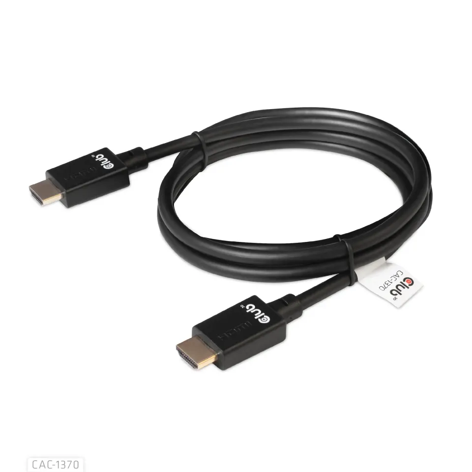Club3D Adaptér HDMI 2.1 Ultra Rychlý HDMI™ Certifikovaný 4K120Hz, 8K60Hz, 48Gbps (M/M 1.5 m/4.92 ft), 28 AWG