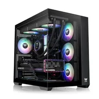 THERMALTAKE Case View 380 TG ARGB, ATX, Průhledná bočnice, 4x 120mm ARGB Fan, černá