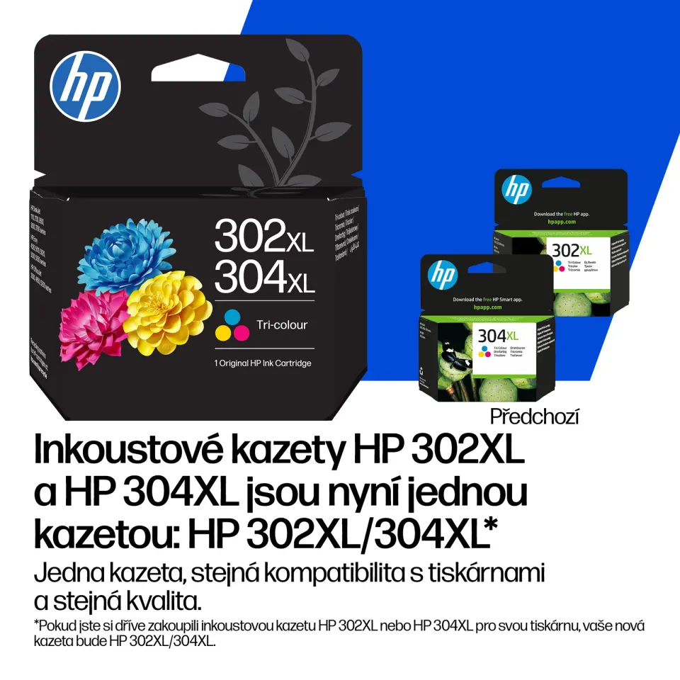 HP 302/304 tri-color inkoustová kazeta, B7RT6AE originál