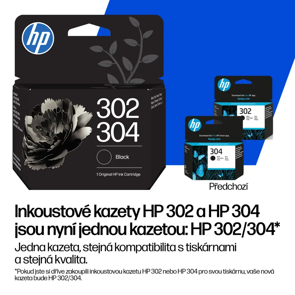 HP 302/304 tri-color inkoustová kazeta, B7RT6AE originál