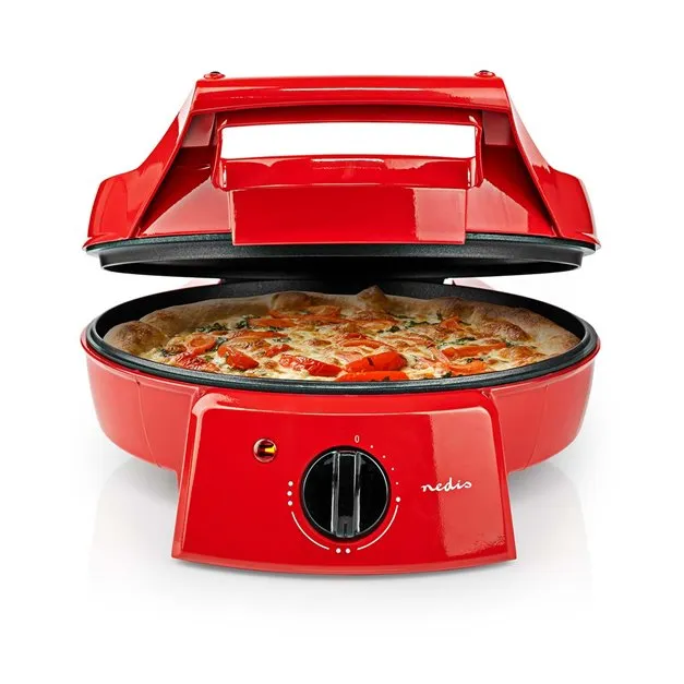 Nedis FCPM100FRD - Pec na Pizzu a Gril| 30 cm | Nastavitelná regulace teploty |