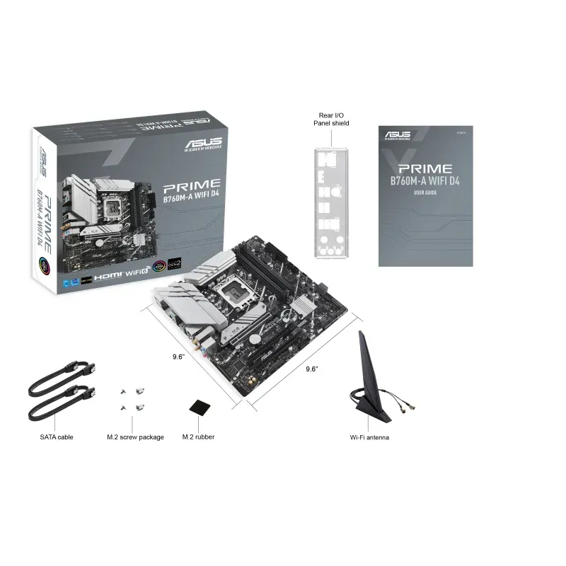 ASUS MB Sc LGA1700 PRIME B760M-A WIFI D4, Intel B760, 4xDDR4, 1xDP, 2xHDMI, WI-FI, mATX