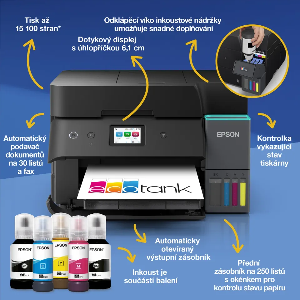 EPSON EcoTank ITS L6390 - A4/33-20ppm/4ink/DADF/Wi-Fi//LAN/duplex/CISS/FAX