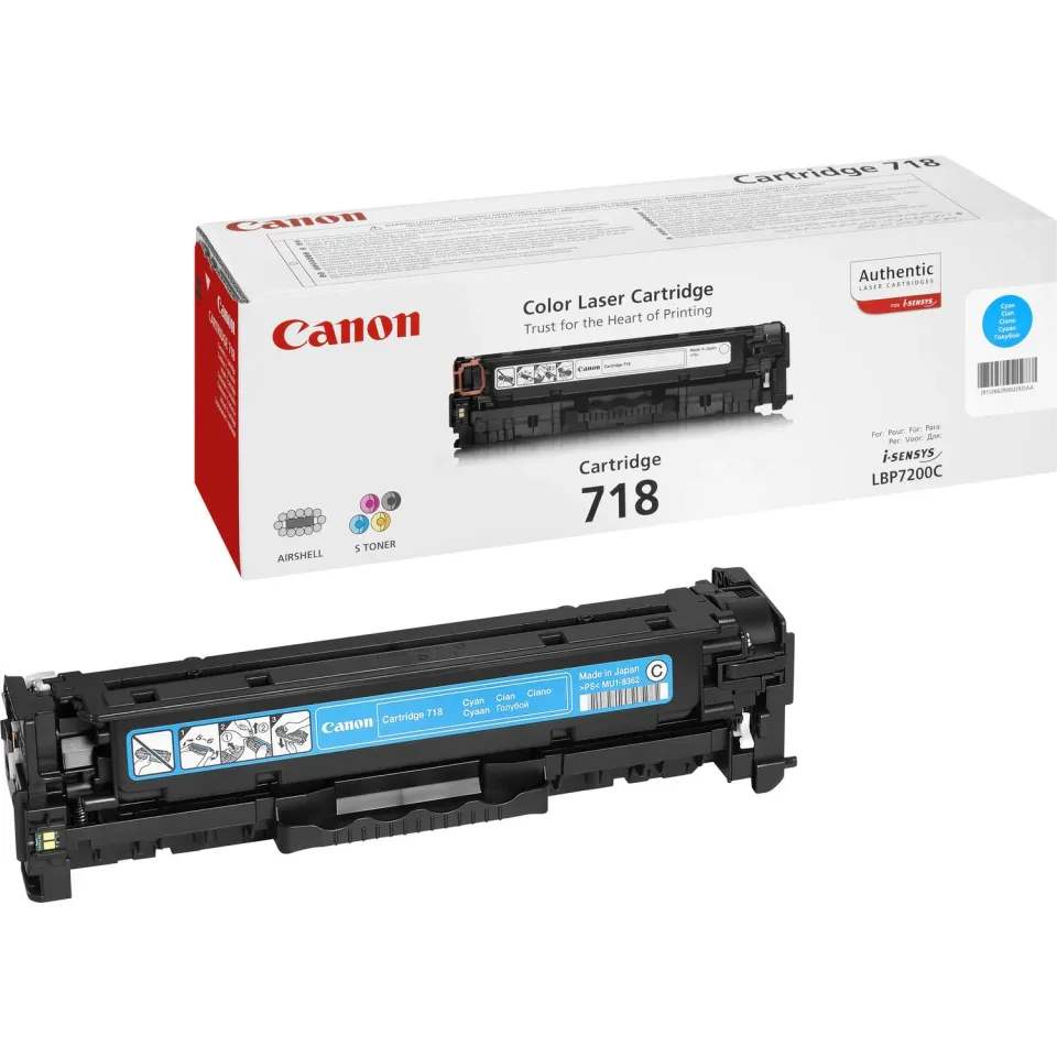 CANON CRG-718C originální toner azurový - 2.9K (CRG718C)