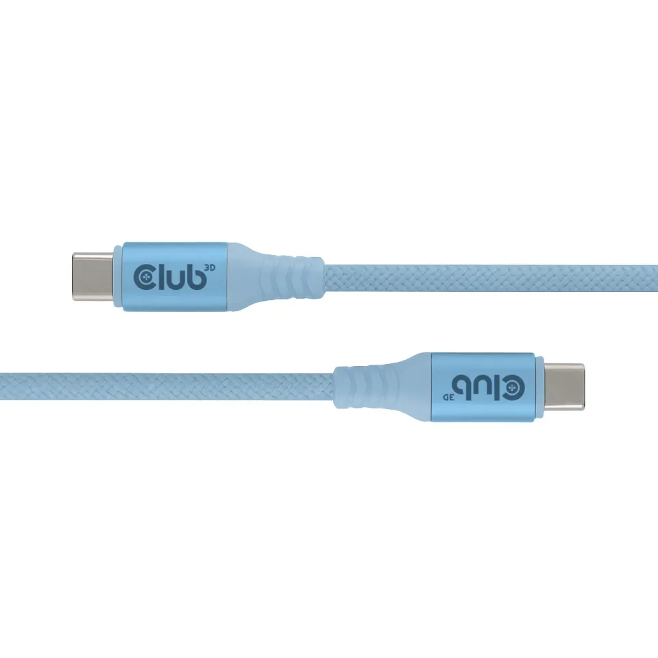 Club3D Kabel magnetický USB-C, 240W PD3.1, 480 Mbps, 2m, modrá