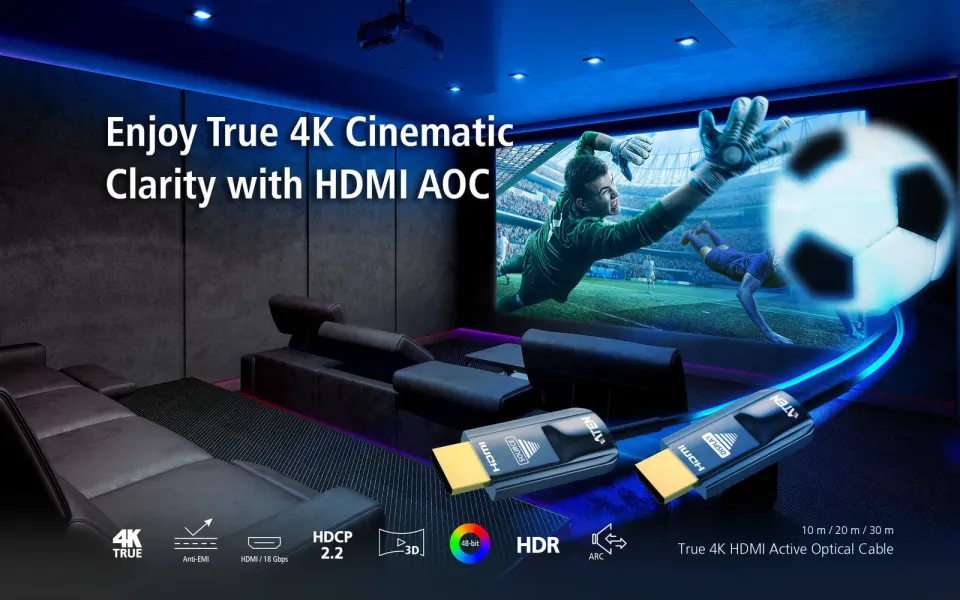ATEN 10M True 4K HDMI 2.0 Active Optical Cable (True 4K@10m)