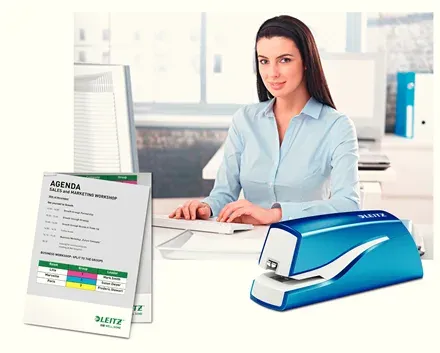 LEITZ Elektrická sešívačka NeXXt WOW 5566, metalická modrá