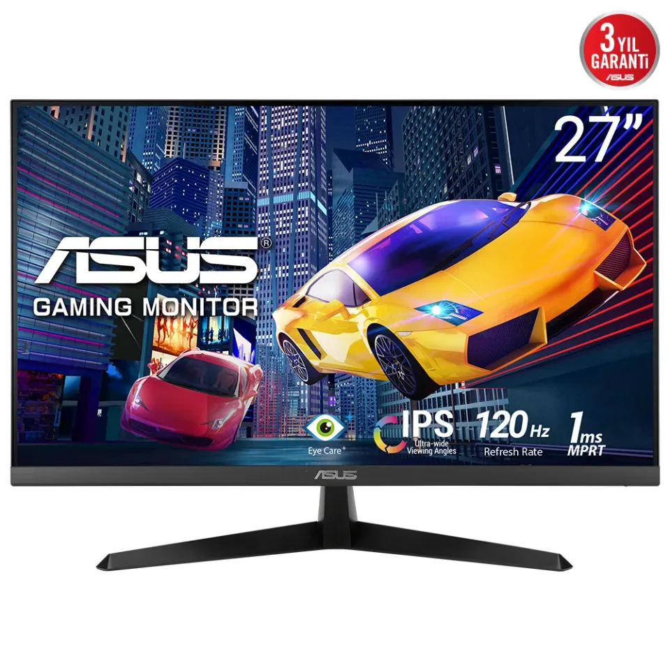 ASUS LCD 27" VY279HGR Eye Care Gaming Monitor, IPS, 120Hz, SmoothMotion, 1ms (MPRT), Adaptive Sync, HDMI, D-sub