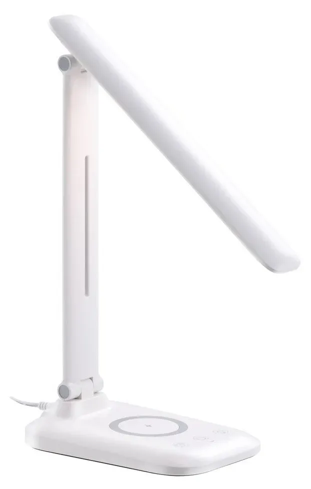 IMMAX LED stolní lampička LUMI/ Qi nabíjení/ 7W/ 300lm/ 12V/2A/ stmívatelná/ bílá