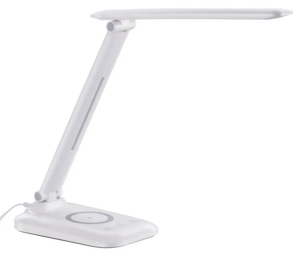 IMMAX LED stolní lampička LUMI/ Qi nabíjení/ 7W/ 300lm/ 12V/2A/ stmívatelná/ bílá