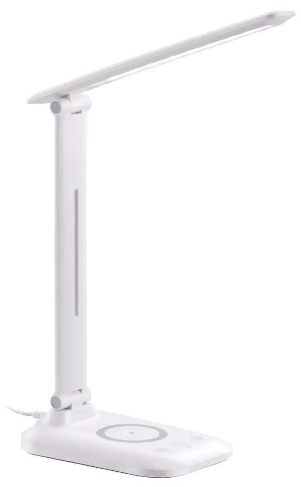IMMAX LED stolní lampička LUMI/ Qi nabíjení/ 7W/ 300lm/ 12V/2A/ stmívatelná/ bílá