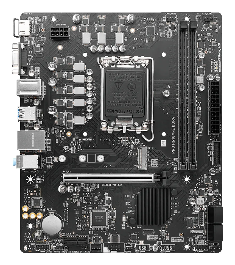 MSI PRO H610M-E DDR4, 1700, Intel H610, 2xDDR4, mATX