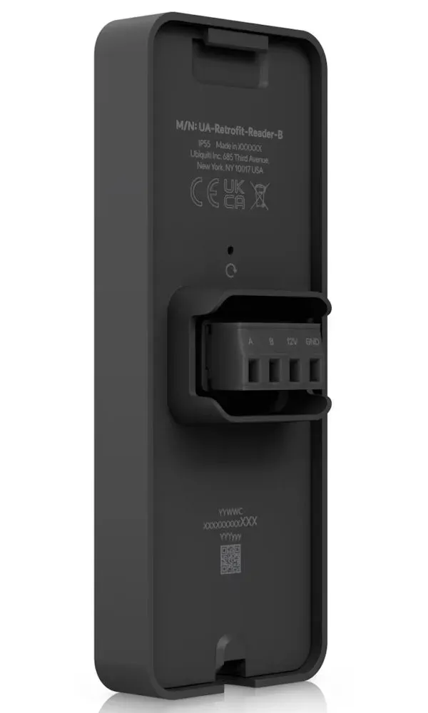 Ubiquiti UniFi Access Retrofit Reader B - Přístupová NFC čtečka pro Retrofit Hub, OSDP, IP55, RS-485, 12V, černá