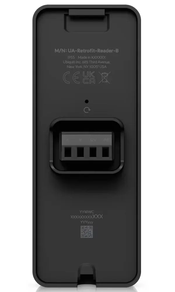 Ubiquiti UniFi Access Retrofit Reader B - Přístupová NFC čtečka pro Retrofit Hub, OSDP, IP55, RS-485, 12V, černá